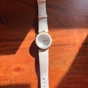 Vintage Vienna Yves Laffond Watch Women's White and Gold Quartz Water Resistant